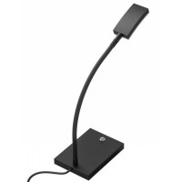 NIGTIO TABLE LED 1X4,2W Stolní lampa, flexibilní rameno, husí krk, těleso kov, povrch lak černá mat, difuzor plast mat, LED 1x4,2W, teplá 3000K, 300lm, Ra80, 230V, IP20, tř.3. rozměry základna 100x140x16mm, rameno l=452mm, vč. vypínače