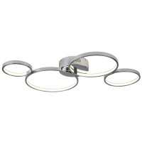 OLYMPIO LED 1X30W Stropní přisazené svítidlo, těleso kov, povrch chrom stříbrná lesk, difuzor plast mat, LED 1x30W, teplá 3000K, 1600lm, 230V, IP20, tř.1. rozměry 70x500x750mm