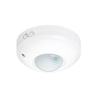 PSS01, PIR 360°/120° Stropní senzor pohybu PIR, těleso plast, povrch bílá, záběr 360°/120°, dosah 6m, čas sepnutí 10s-7min, 10-2000lux, 230V, IP20. d=120mm