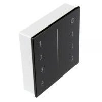 KADET - RF-DIM W 2Z vysílač stmívač 2 znový, RF bezdrátový nástěnný vysílač pro stmívání LED svítidel, LED žárovek a LED pásků napájení baterie CR2032, dosah až 30m, rozměry 86x86x14mm, lze spárovat neomezeně vysílačů na 1 přijímač