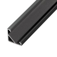 LAPAN 16x16mm Rohový profil pro LED pásky, pro výrobu lineárního svítidla, materiál hliník, povrch stříbrný/černý/bílý, max šířka LED pásků w=12mm, rozměry 16x16mm, délka dle typu