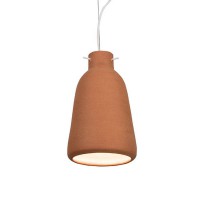 JERDLIT KONO 1X40W E27 Závěsné svítidlo, základna kov, povrch lak bílá lesk, stínítko jíl červený, pro žárovku 1x40W, E27, 230V, IP20, tř.1. rozměry d=180mm h=1270mm, včetně závěsu, lze zkrátit