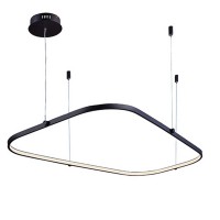 ROADITE LED 1X42W Závěsné stropní svítidlo, těleso hliník, povrch lak černá mat, difuzor plast mat, LED 1x42W, teplá 3000K, 3360lm, 230V, IP20, tř.1. rozměry 800x510x1100mm, včetně závěsu, lze zkrátit