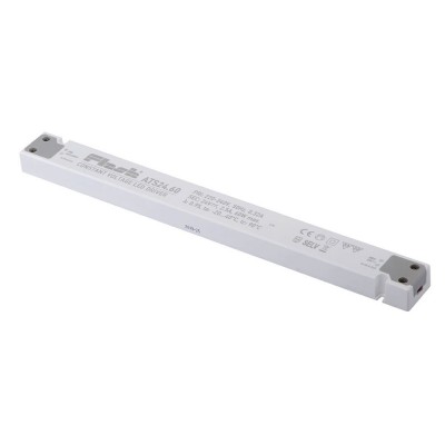 LED zdroj 24V 60W/75W Napájecí zdroj LED, napěťový, materiál polykarbonát, povrch bílá, vstup 230V, výstup: 24V, 60W, 75W, IP20, tř.2, rozměry 17x30x305mm