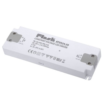 napájecí zdroj NAPĚŤOVÝ 24V 50W Napájecí zdroj LED, napěťový, materiál polykarbonát, povrch bílá, vstup 230V, výstup: 24V, 50W, 2,1A, IP20, tř.2, rozměry 185x62x22mm