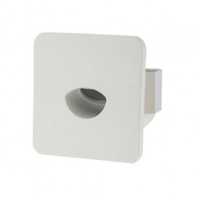 JONZ WL 3W Vestavné svítidlo do stěny, těleso hliník, povrch bílá, LED 3W, teplá 3000K, 180lm, vyzař. úhel 70°, Ra95, 230V, IP20, rozměry 45x45x37mm, svítí dolů.