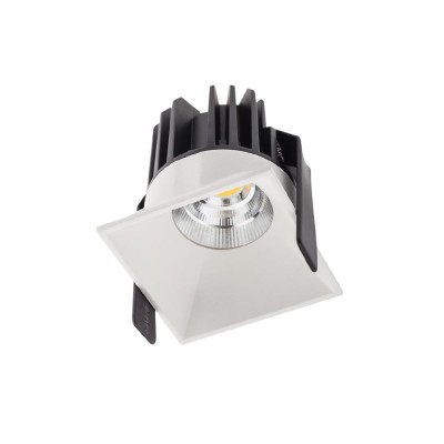 VIANUS 700MA Stropní, podhledové, bodové komínkové svítidlo, materiál hliník, povrch bílá, krycí sklo čiré, LED 15W, neutrální 4000K, 700mA, vyzař. úhel 50°, IP20, Ra80, tř.3, 74x74x82mm, trafo samostatně