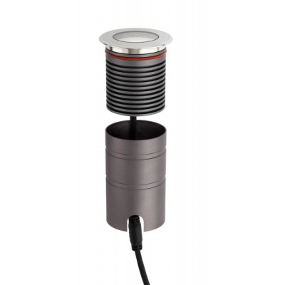 MELISSA 10W Zemní svítidlo, těleso hliník, rámeček nerez, sklo čiré, LED 10W, teplá 3000K/860lm, neutrální 4000K/898lm,  vyzař. úhel 3°, UGR<16, 230V, IP67, d=78mm, h=75mm, vč. mont. boxu