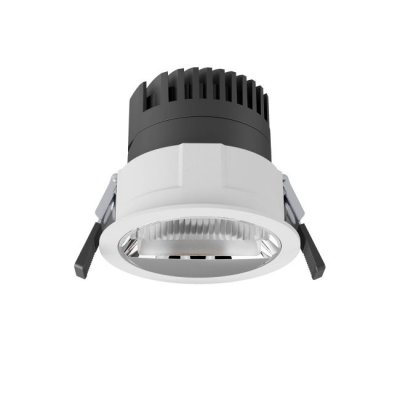 USTOP R down 10W Podhledové svítidlo, materiál hliník, povrch bílá, LED 10W, 1350lm, teplá 3000K, Ra90, ASYMEREICKÉ WALLWASHER, 230V, IP40, tř.2, rozměry d=83mm, h=75mm