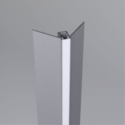 PRF nanoprofil II Zápustný rohový profil pro instalaci LED pásků do sádrokartonu, materiál hliník, difuzor plast opál, povrch šedá, max šířka LED pásku 4mm, rozměry 44,9x22,2mm, délka l=3m, vč. 2 koncovek.