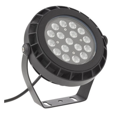 HEMEL VÝPRODEJ LED reflektor, těleso hliník, povrch černá mat, kryt sklo, LED 36W, 4460lm, neutrální 4000K, vyzař. úhel 15°, 230V, IP65, Ra80, tř.1, rozměry d=250mm, h=295mm.