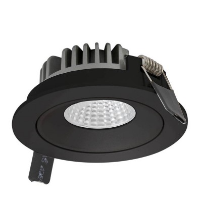 ZENTO LED bodové Podhledové, bodové svítidlo, výklopné +-30°, materiál hliník, povrch bílá, nebo černá, krycí plast transparentní, LED 12W, teplá 3000K, nebo neutrální 4000K, UGR<16, vyzař. úhel 38°, Ra90, 230V, IP20, d=100mm, h=40mm, vč trafa