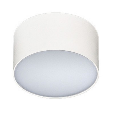 TOREN R Stropní, přisazené svítidlo, základna hliník, povrch bílá, difuzor plast opál, LED 10W, 840lm, teplá 3000K, 230V, IP20, tř.1, rozměry d=115mm, h=55mm