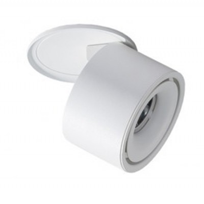 BOGNOR V Podhledové bodové svítidlo, nastavitelný směr svícení, těleso hliník, povrch černá/bílá, LED 12W, 1020lm, teplá 3000K, 230V, IP20, rozměry: d=100mm, h=110mm.