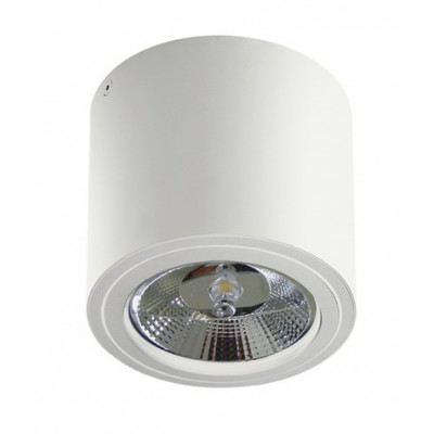 YARMOUTH Stropní, přisazené, bodové svítidlo, nastavitelný směr svícení, těleso hliník, povrch bílá, pro žárovku 1x50W, GU10, 230V, IP20, rozměry: d=135mm, h=105mm.