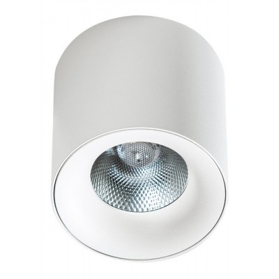 WATERLOO 30W Stropní přisazené bodové svítidlo, materiál hliník, povrch bílá, LED 30W, 2400lm, teplá 3000K, 230V, IP20, rozměry d=115mm, h=110mm.