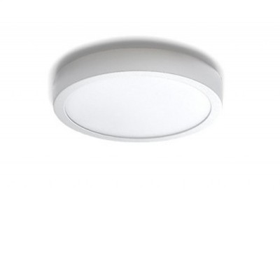 ADHUKO R 18W Stropní, přisazené svítidlo, těleso hliník, povrch bílá, difuzor plast opál, LED 18W, 1600lm, teplá 3000K, 230V, IP20, rozměry d=225mm, h=25mm.
