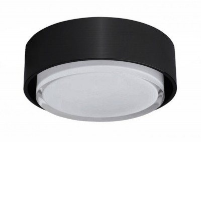 ALTERA 7W, IP44 Podhledové stropní svítidlo, kruhové, těleso kov, povrch černá/chrom/zlatá, difuzor plast opál, LED 7W, 550lm, teplá 3000K, 230V, IP44, rozměry d=100mm, h=55mm.