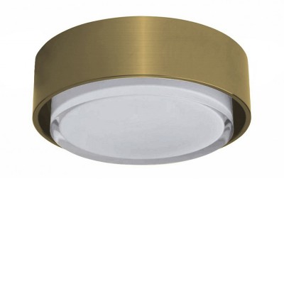 ALTERA 7W, IP44 Vestavné stropní svítidlo, kruhové, těleso kov, povrch zlatá, difuzor plast opál, LED 7W, 550lm, teplá 3000K, 230V, IP44, rozměry d=100mm, h=55mm.