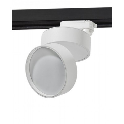 ARCEO TR 12W Svítidlo do lišty, výklopné, materiál kov, povrch bílá, dif plast opál, LED 12W, 1050lm, neutrální 4000K, vyzař. úhel 120°, 230V, IP20, tř.1, rozměry d=85mm, h=130mm.