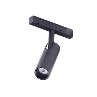 ASUS TR 7W Bodové svítidlo do magnetického systému, nastavitelný směr svícení, materiál kov, povrch černá/bílá/zlatá, LED 7W, teplá 3000K/neutrální 4000K, vyzař. úhel 30°, 48V, IP20, rozměry d=35mm, h=160mm.