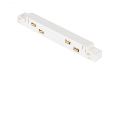 AYLO con 48V Vkládací, spojovací konektor pro napájení magnetického systému osvětlení, materiál kov, bílý, 48V, IP20,  rozměry 142x17x19mm.