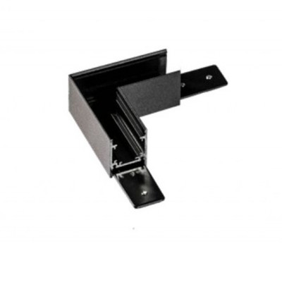 AYLO IV CTH90, 48V Rohová L spojka 90°, horizontální odbočení, přisazeného magnetického systému, pro kolejnice velikosti 27mm, materiál hliník, povrch černá, 48V, výška 27mm.