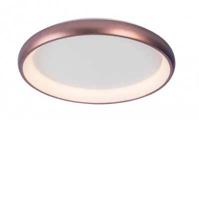 BARONIA PL 50W, CCT, DIMM Stropní, přisazené svítidlo, těleso kov, povrch broušená zlatá, dif plast opál, LED 50W, 2700lm, dálk. ovl. CCT nast. teplota teplá 3000K - 6500K, stmív., 230V, IP20, rozměry d=610mm, h=85mm.