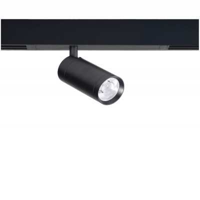 BISU 20W Bodové svítidlo, do magnetického systému, nastav. směr svícení, těleso kov, povrch černá, LED 20W, neutrální 4000K, 1557lm, stmív, vyzař. úhel 24°, 230V, IP20, rozměry d=60mm, h=130mm.