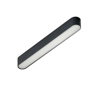 BOARIUS TR 12W Svítidlo, do magnetického systému, těleso kov, povrch černá, dif plast opál, LED 12W, 720lm, teplá 3000K, vyzař. úhel 120°, 48V, IP20, rozměry 222x29x26mm.