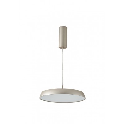LOTRIX HL 12W Závěsné svítidlo, základna hliník, povrch béžová, difuzor sklo opál, LED 12W, 960lm, teplá 3000K, 230V, IP20, rozměry d=150mm, vč. závěs kabelu l=2000mm, lze zkrátit