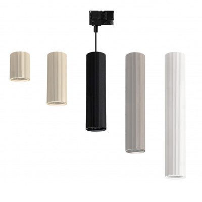 REKOM BASE S 1x10W, 3F track Závěs svítidla, základna kov, černá, nebo bílá, pro žárovku 1x10W, GU10ES50, 230V, IP20, d=57mm, h=1600mm, vč 3F adaptéru NORDIC ALUMINIUM, krycí váleček SAMOSTATNĚ