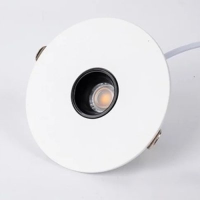 DL05-MH LED Podhledové bodové svítidlo, těleso hliník, povrch bílá, komínek černá, LED 9W, 900lm, teplá 3000K, vyzařovací úhel 8°, Ra80, stmív TRIAC, 230V, IP20, d=85mm, h=38mm