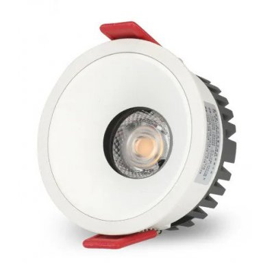 DL06 LED Podhledové svítidlo, těleso hliník, povrch bílá, LED 15W, 1500lm, teplá 3000K, nastavitelný sklon svícení +/-30°, Ra80, stmív TRIAC, 230V, IP20, d=82mm, h=47mm