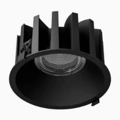 JASON LED LED 55W, IP44 Podhledové svítidlo, těleso hliník, povrch černá, LED 55W, 5500lm, teplá 3000K, Ra80, 230V, IP44, d=145mm, h=90mm