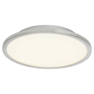 NORMA kruhové LED Stropní přisazené svítidlo, těleso hliník, povrch nikl mat, difuzor plast opál, LED 1x10W, teplá 3000K, 1000lm, stmívatelné vyp/zap vypínačem, 230V, tř.2, IP20, d=250mm, h=40mm
