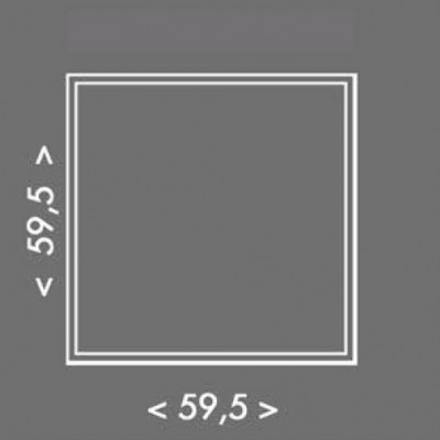 MR121 - Rám pro LED panel 60x60 Montážní rám pro stropní montáž LED panelů, materiál hliník, povrch bílá, rozměr rámu 600x600x50mm, DIY šroubovací, rozložený