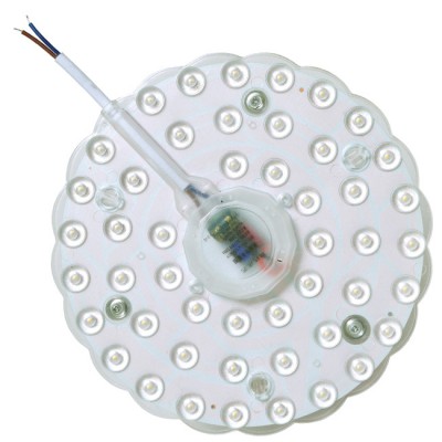 MOD A, 24W LED modul pro náhradu žárovek ve svítidlech, základna plast, bílá, LED 24W, 2140lm, teplá 2700K, Ra80, 230V, IP20, symbol "F", rozměry d=230mm, h=23mm, montáž