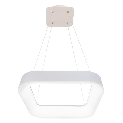 LORNA HL SQ 40W Závěsné svítidlo, těleso kov, povrch bílá, difuzo plast, LED 40W, 2600lm, dálkovým ovladačem stmívatelné. CCT nast teplota teplá 3000K-denní 6500K, Ra80, 230V, IP20, 450x450mm, vč závěs lanka l=1200mm