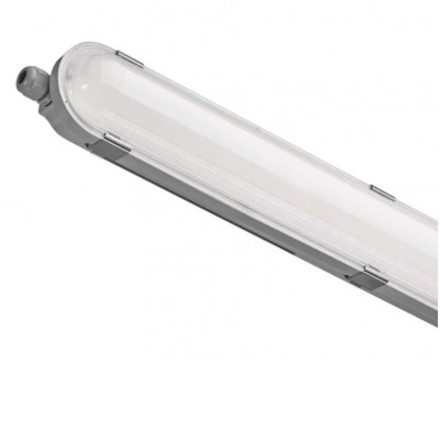 COUVIN 35W/51W IP66 Stropní, průmyslové, prachotěsné svítidlo, těleso plast, povrch šedá, difuzor plast opál, LED 35W/5600lm, 51W/8150lm, neutrální 4000K/ denní 6500K, Ra80, 230V, IP66, IK08, rozměry dle typu.