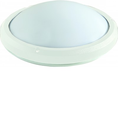 RHODOS 1x100W, E27, IP65 Stropní venkovní svítidlo, těleso plast bílá, difuzor plast opál, pro žárovku 1x100W, E27, 230V, IP65, tř.1, rozměry d=335mm, h=100mm.
