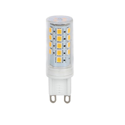 LED žárovka 4W G9 400lm 4000K dim VÝPRODEJ Světelný zdroj LED žárovka, materiál plast, povrch bílá mat, plast čirý, LED 4W, G9, 400lm, neutrální 4000K, stmívatelná TRIAC, Ra80, 230V, střední životnost 25.000h, rozměry d=17mm, l=54m
