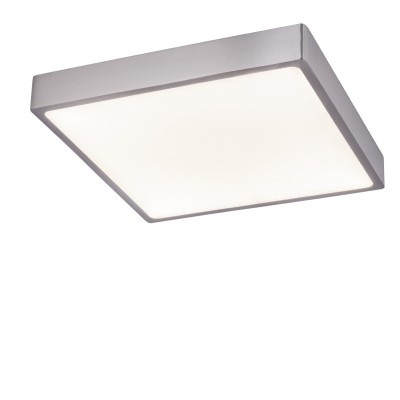 WILLO LED 28W IP20 čtvercové VÝPRODEJ Stropní přisazené svítidlo, těleso hliník, povrch nikl mat, difuzor plast opál, LED 1x28W, 3300lm/2520lm, neutrální 4000K, stmív TRIAC, 230V, IP20, tř.2, rozměry 220x220x26mm