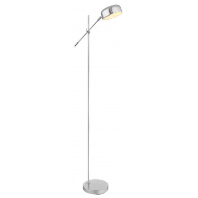 SANTOS FL 1x25W, E14 Stojací lampa, nastav. směr svícení, základna kov, povrch chrom lesk, pro žárovku 1x25W, E14, 230V, IP20, tř.1, rozměry 480x200mm, h=1390mm, vypínač na kabelu.