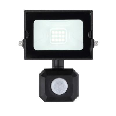 DAHME PIR 110°, 10W, 20W, IP44 Reflektor, se senzorem pohybu PIR, záběr 110°, dosah 8m, těleso hliník, povrch černá/bílá, krycí sklo čiré, LED 10W/750lm, 20W/1500lm, denní 6000K, 230V, IP44, rozměry dle typu.