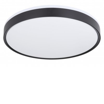 TORUL 18W/24W, CCT Stropní svítidlo, těleso kov bílá mat a plast stříbrná/černá, dif plast opál, LED 18W/1860lm, 24W/2580lm, dálk ovladačem stmívání, nastavení teploty CCT teplá 2700K-denní 6500K, 230V, IP20, tř.1, rozměry dle typu.
