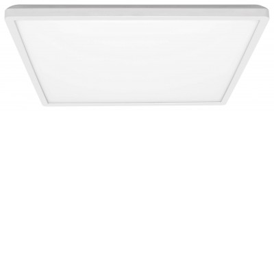 BRIGY PL SQ 12W-14W-18W CCT IP54 Stropní přisazené svítidlo, plast bílá, dif plast opál, nast. LED 18W/14W/12W, 2000lm, přepín. CCT teplota 3000K/4000K/6000K, Ra80, 230V, IP54, 300x300x30mm, svítí nahoru/dolů.