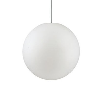 JACK 1x60W E27 Závěsné venkovní svítidlo, základna hliník, povrch bílá, difuzor plast opál, pro žárovku 1x60W, E27, 230V, IP44, tř.2, rozměry d=500mm, vč závěsného kabelu l=1435mm lze zkrátit