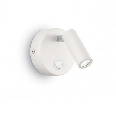 FLOHAK R, LED 3W Nástěnné bodové svítidlo, nastavitelný směr svícení, těleso hliník, povrch bílá, LED 3W, teplá 3000K, 210lm, 230V, Ra80, rozměry d=90mm.