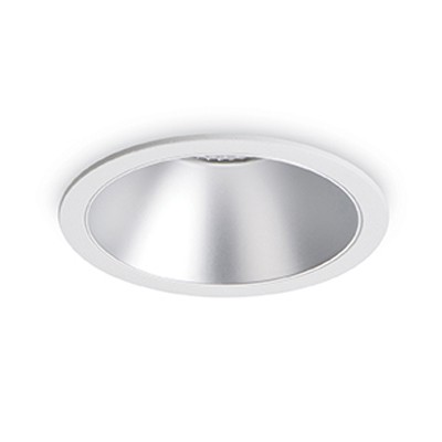 PUKA ROUND LED 11W/20W Stropní, podhledové svítidlo bodové, těleso hliník, povrch lak bílá/stříbrná, krycí sklo čiré, LED 1x10W, teplá 3000K, 720lm, 230V, IP20, tř.2. rozměry d=85mm h=80mm